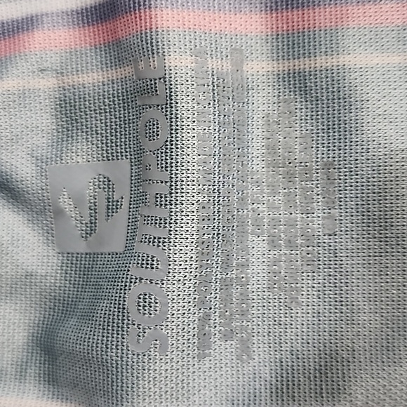 Southpole Green Camo Red Black Gold & White Stripe 100% Polyester Shirt Sz. M - Picture 6 of 6